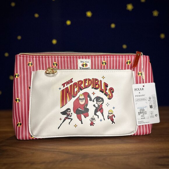 NWT Disney Pixar x Primark The Incredibles Cosmetic Bag - Picture 1 of 3